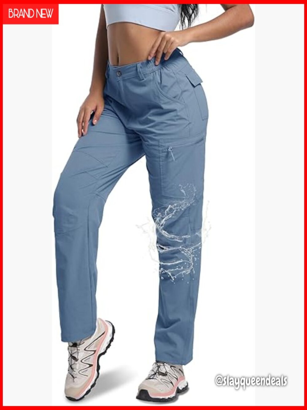 Quick Dry Cargo Pants with UPF 50+ Waterproof Hiking Work Pants